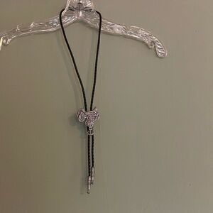 EJC vintage western saddle bolo tie